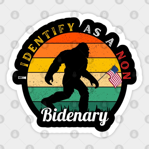 NON BIDENARY BIGFOOT Sticker by Lolane